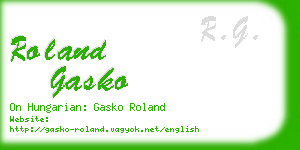 roland gasko business card